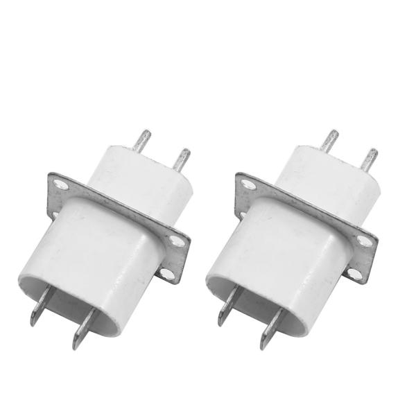 uxcell 家庭用電子レンジ　マグネトロン　フィラメントピンソケット　2個入り
