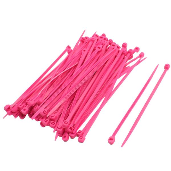 uxcell ケーブルタイ ナイロン結束バンドファスナーラップ マゼントオルガナイザー ナイロン 2...