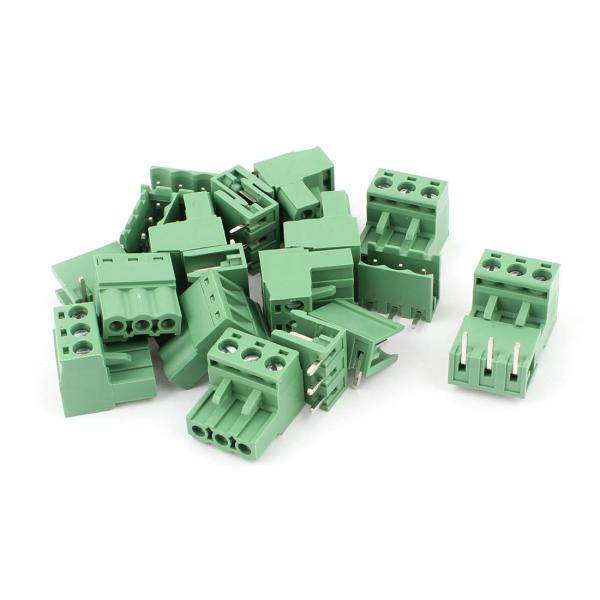uxcell ブロック端子コネクタ;モデル AC 300V 10A 5.08mm 3ピン スクリュー...