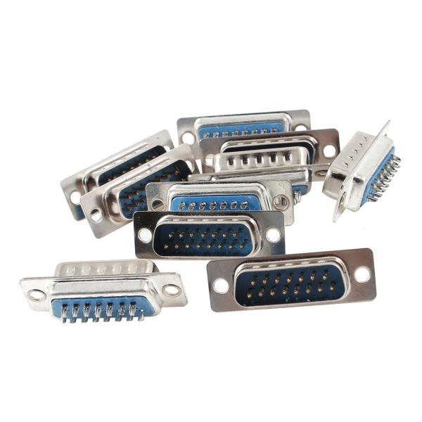 uxcell D-Subコネクタ オスプラグ DB-15デュアルロウ 取り付け 180度 PCB 1...