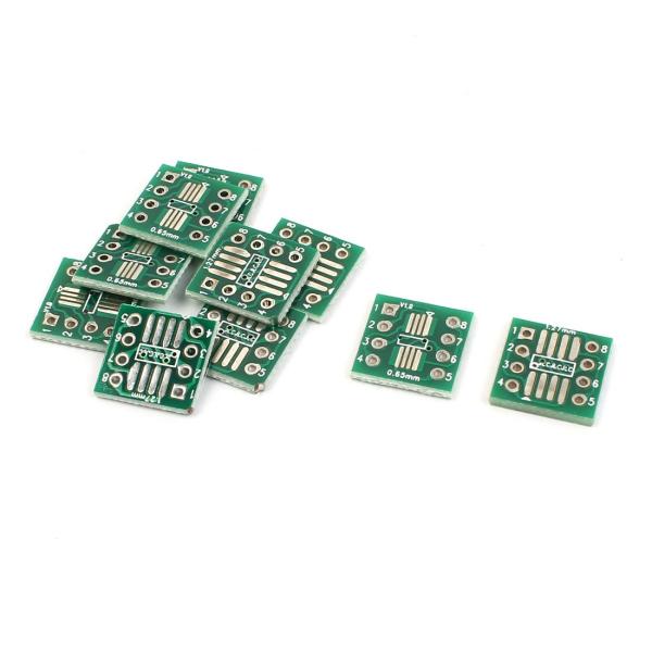 uxcell 8ピン IC PCBアダプタ DIP SSOP8 PCBアダプタコンバータ 10個セッ...