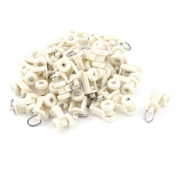 uxcell カーテンランナー レール カーテンスライドロール ローラー カーテンレールロール プラ...