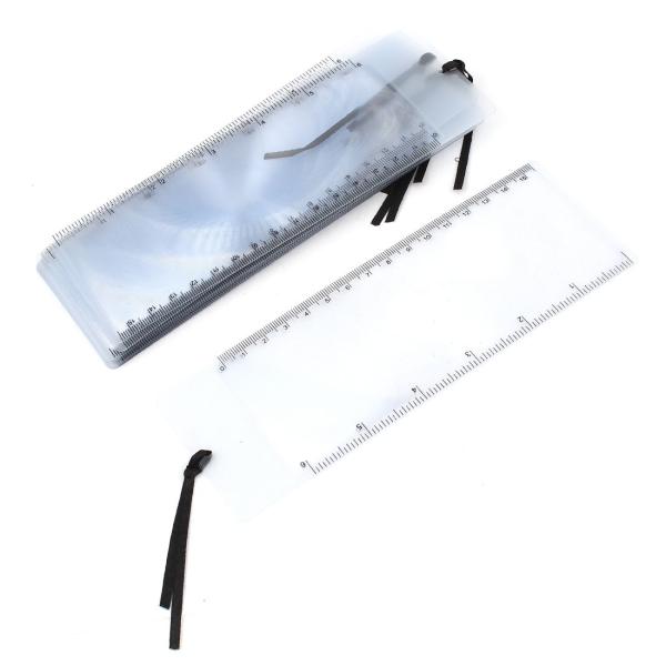 uxcell 拡大鏡レンズシート 拡大鏡フレネルレンズ 読書ツール 定規 3倍拡大鏡 10個