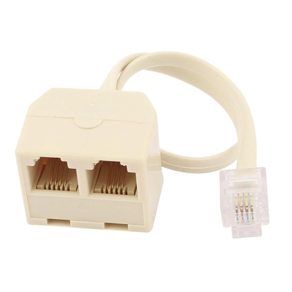 uxcell 6P4C RJ11スプリッタ スプリッタアダプタ 2ウェイアウトレット 電話ライン ス...