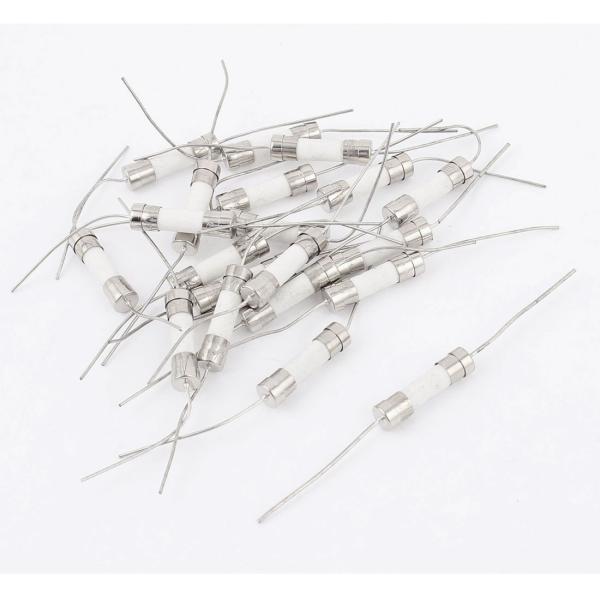 uxcell セラミックヒューズ メタル製 シルバートーン PCB電源タップ実験回路 250V 5A...