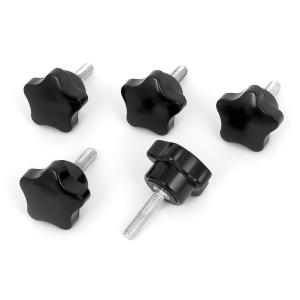 uxcell クランプノブ プラスチック製ノブ ネジ付き グリップ