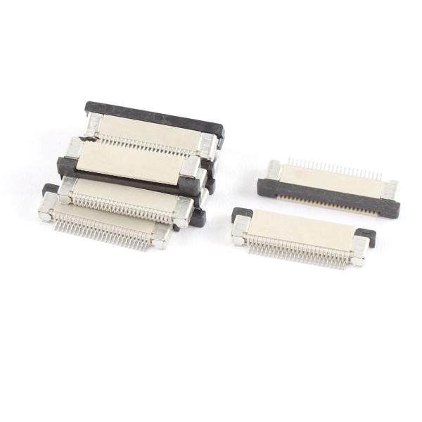 uxcell フレキシブルフラットケーブルコネクタ 0.5mmピッチ ボトムポート 10個