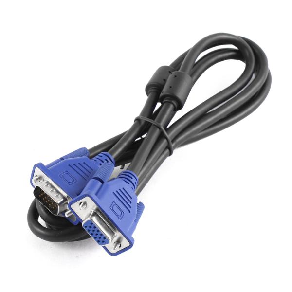 uxcell VGA アダプターケーブル　プラスチック製ブラック　オスーメスコネクター　変換器アダプ...