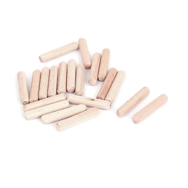 uxcell だぼピン スラントラインラウンド 家具のキャビネットの引き出し 木製 8mmx40mm...