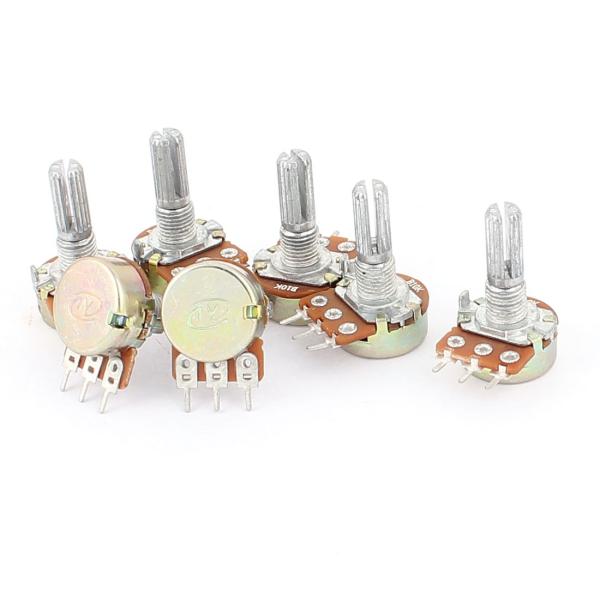 uxcell コントロールポット ポテンショメータ シングルリニア ロータリノブ 6mm ローレット...