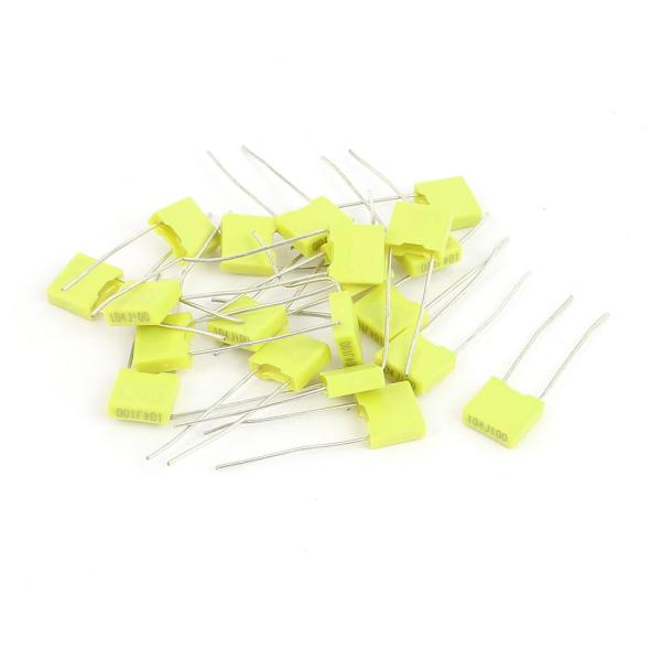 uxcell コンデンサ キャパシタ 104J100モデル 0.1uF 100V 軸リード 20個