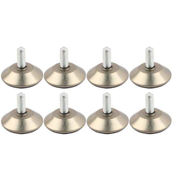uxcell スクリュー 調節可能 家具 グライド レベリング フット パッド ブラック 8個入り ...