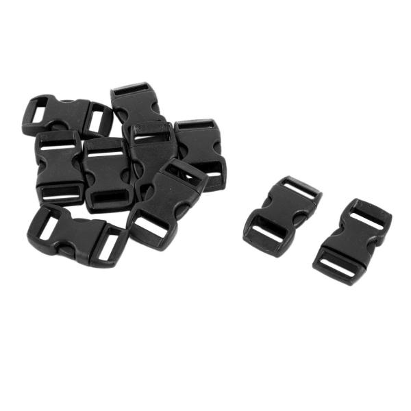 uxcell サイドリリース バックル 荷物バックル プラスチック ブラック セーフティクラスプ ク...