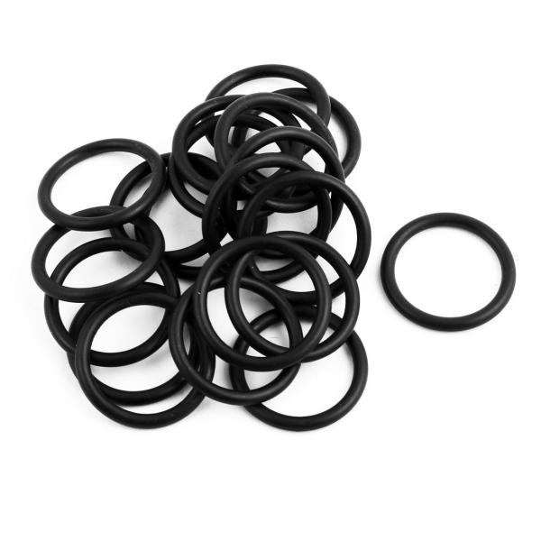 uxcell ゴム製Oリング　ブラック　フレキシブル 19 x 2mm 20個入り
