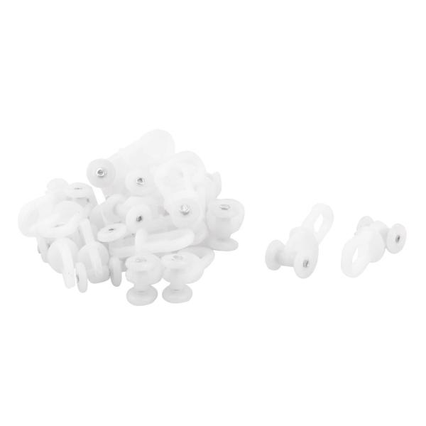 uxcell カーテン トラック ローラー 寮の窓 プラスチック ダブル ホイール カーテン トラッ...