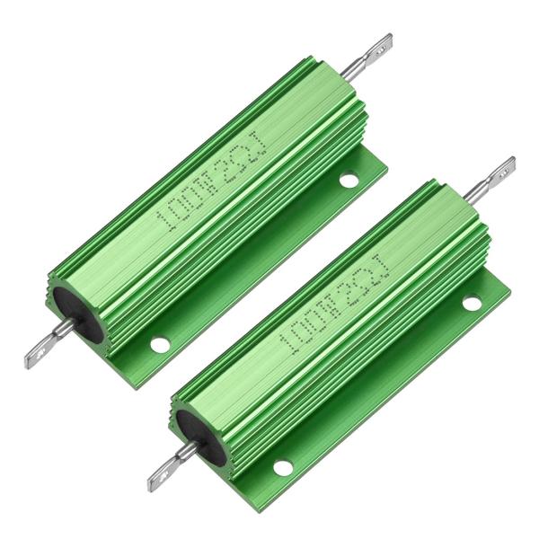 uxcell メタルクラッド抵抗 100W 2Rアルミニウムハウジング抵抗器 100ワット 2オーム...
