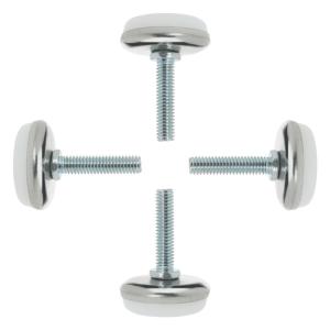 uxcell レベリングフット M6 x 25 x 30mm レベリング フィート 調節可能 レベラー デスクチェアマシンレッグ用 4個入り