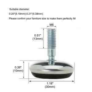 uxcell レベリングフット M6 x 13...の詳細画像2