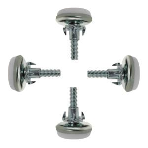 uxcell レベリングフット M6 x 25 x 30mm レベリング フィート 調節可能 レベラー 家具テーブルレッグ用 4個入り