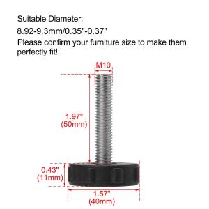 uxcell レベリングフット M10 x 5...の詳細画像2