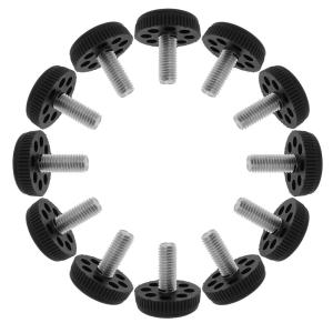 uxcell レベリングフット M10x25x35mm 家庭用品 デスク テーブル ソファー 脚用 レベラー 12個入り