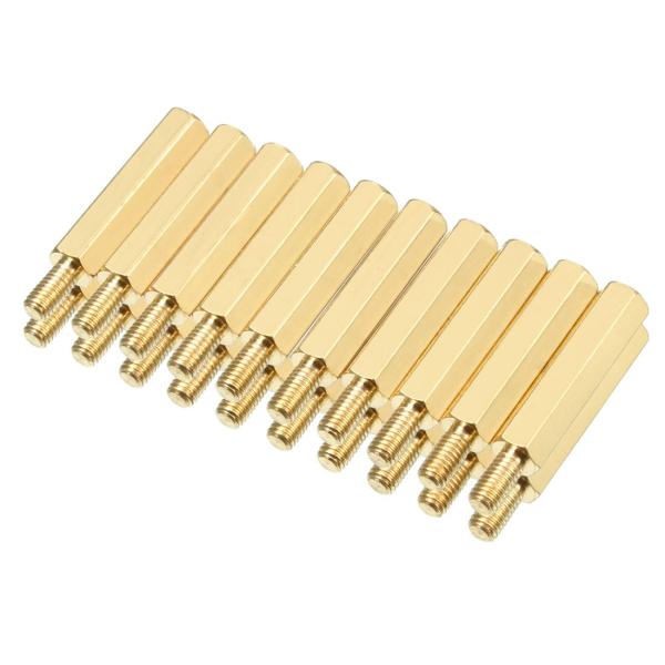 uxcell 六角スタンドオフスペーサー M3 20+6mmメスオススレッド PCBピラー 20個入...