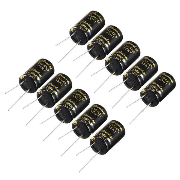 uxcell 電解コンデンサ 47uF 400V 105℃ 2000H 16x26mm ブラック 1...