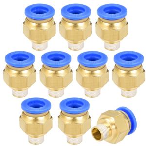 uxcell クイック継手 空気圧コネクタ 1/8 Gオスストレートねじコネクタ