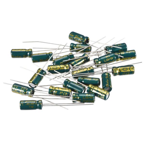 uxcell アルミ電解コンデンサ ラジアル 47uF 25V 105℃ 3000H 5x11mm ...