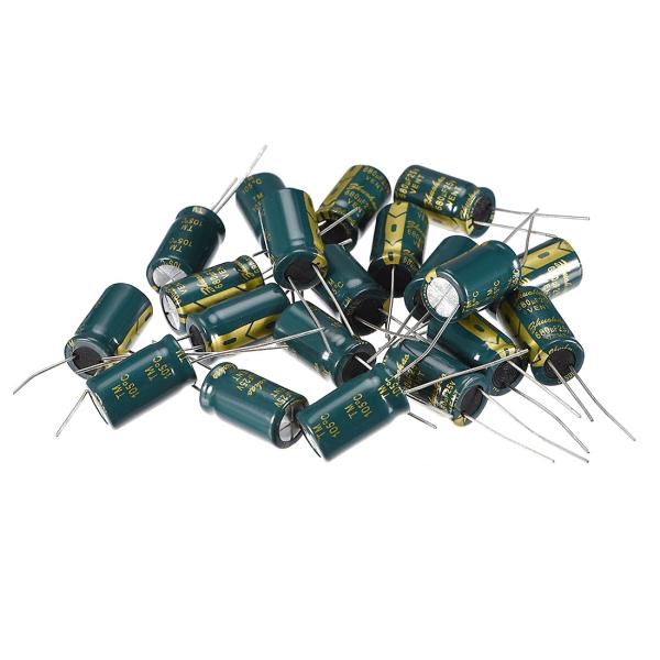 uxcell アルミニウム電解コンデンサ ラジアル ローESR グリーン 680uF 25V 105...