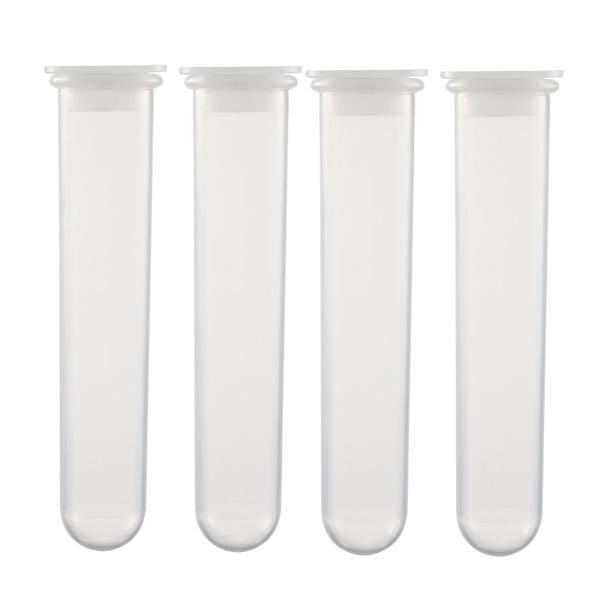 uxcell 10個の20mlプラスチック製遠心分離管 スナップキャップ付き 丸底 透明 ビーズ用ス...