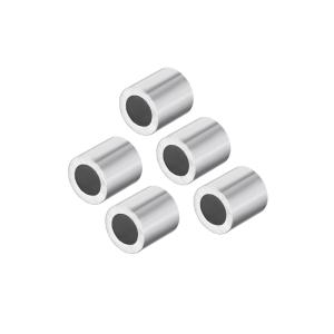 uxcell スチールワイヤロープボタン止めクリップ M5 アルミ