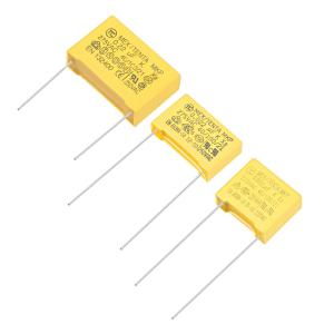 uxcell ポリプロピレンコンデンサー メタル製 イエロー