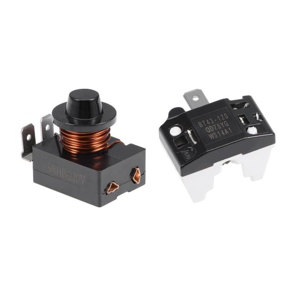 uxcell 冷蔵庫スターターリレー過熱保護装置 冷蔵庫 スターター リレー 280W + コンプレ...