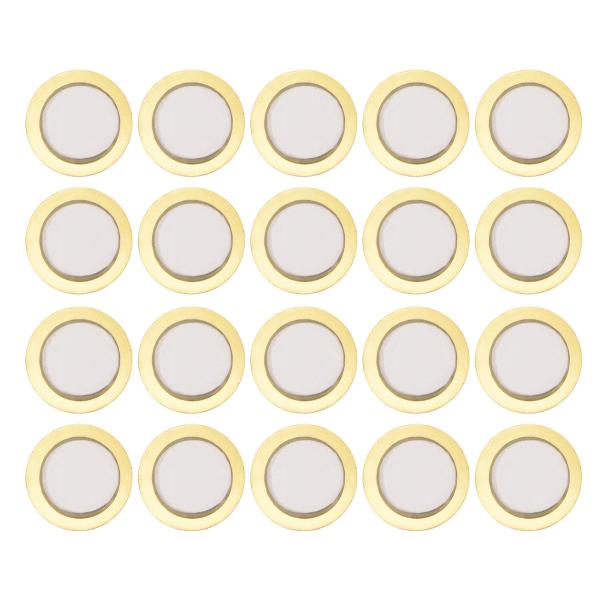 uxcell ピエゾディスク ブラス製 18mmピエゾピックアッププレート径 ピエゾセンサー 20個...