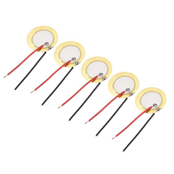 uxcell ピエゾディスク ブラス製 20mm ピエゾピックアッププレート径 ピエゾセンサー 5個...
