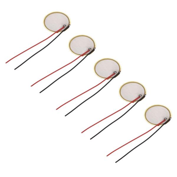 uxcell ピエゾディスク ピックアップ直径21mm トランスデューサーブザー ドラムギター対応 ...