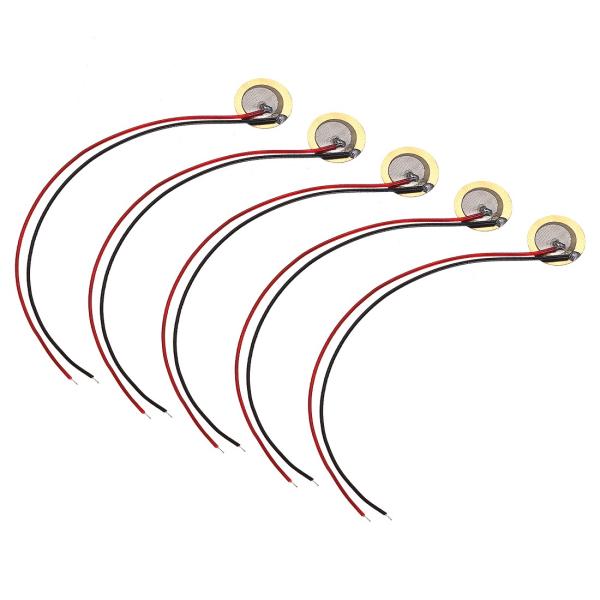 uxcell ピエゾディスク ピックアップ直径12mm トランスデューサーブザー ドラムギター対応 ...