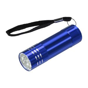 uxcell 懐中電灯 9LED ミニアルミ懐中電灯 ブルー 84mmx24mm