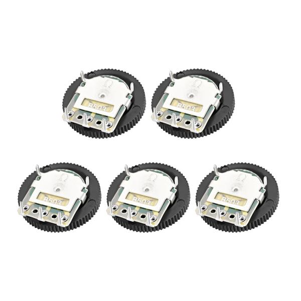 uxcell ホイールポテンショメータ B503 50KΩ 3ピン 縦型高精度可変抵抗器 5個入り