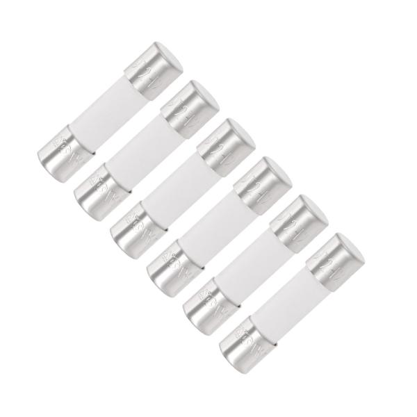 uxcell カートリッジヒューズ オーディオ セラミック製 2A 250V 5x20mm 6個入
