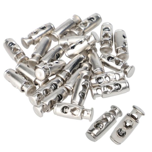 uxcell プラスチックスプリングコードロックストッパー ダブル 巾着、靴ひも、バッグ、タイダウン...