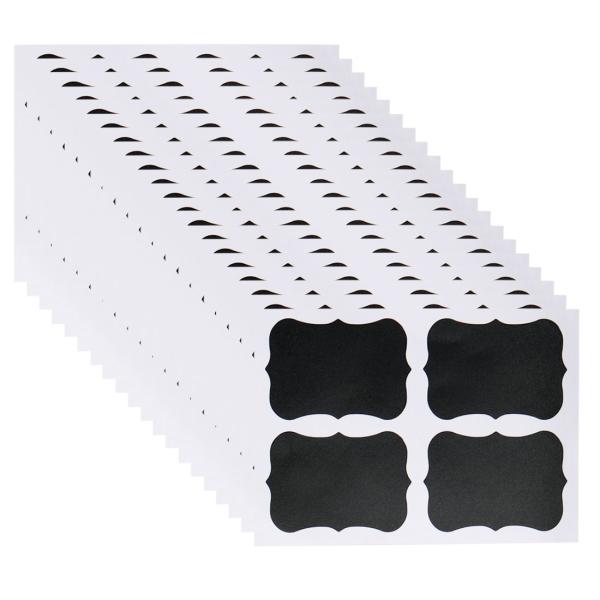 uxcell 黒板ラベル 耐水性 再利用可能 取り外し可能 黒板収納ステッカー メイソンコンテナーガ...