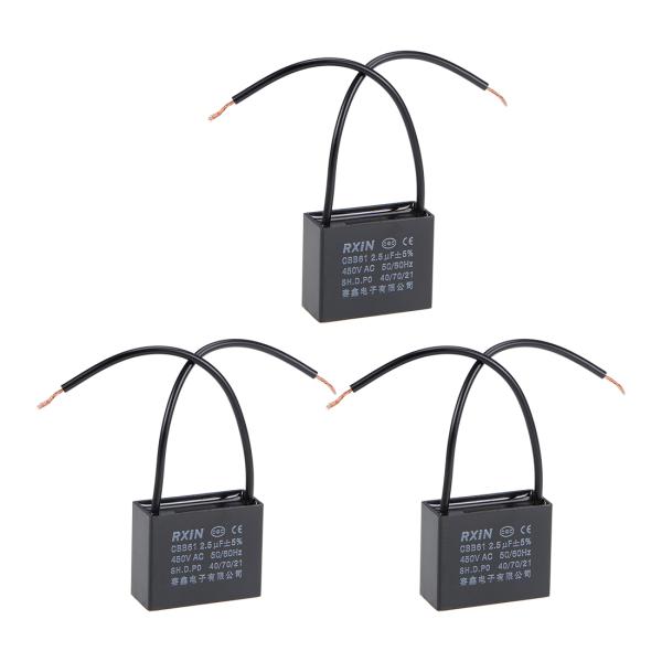 uxcell CBB61天井ファンコンデンサー 2.5uF 450V AC メタライズド ポリプロピ...