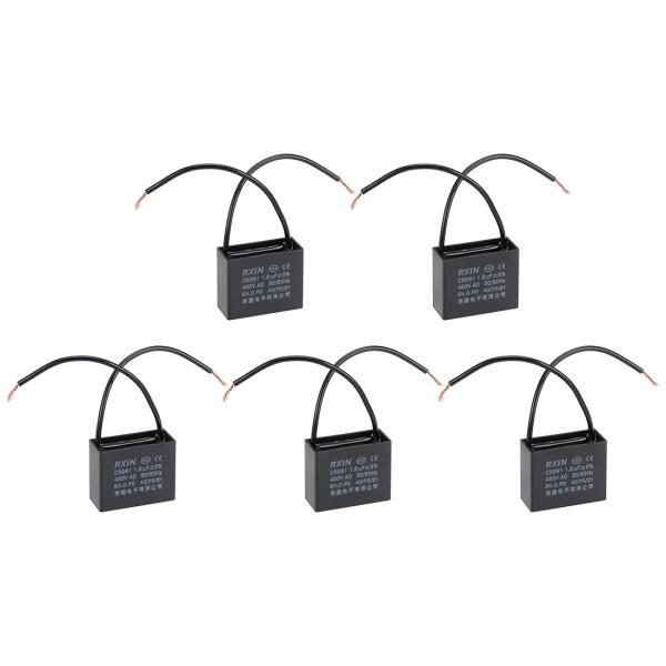 uxcell CBB61天井ファンコンデンサ メタライズドポリプロピレンフィルムコンデンサ 1.8u...