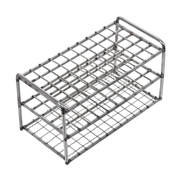 uxcell 試験管ホルダーラック ステンレス鋼 50穴 3層 10-13 mmチューブ用