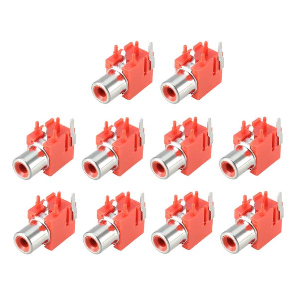 uxcell PCBマウントコネクタ シングルRCAソケット メスジャッキ オーディオビデオ用 AV...