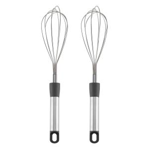 uxcell 卵泡立て器 ステンレス鋼バロン泡立て器 ミキサー キッチン用品器具 ブレンド 泡立て 叩くこと&amp;撹拌用 ブラック 2個｜ソウテン2号店