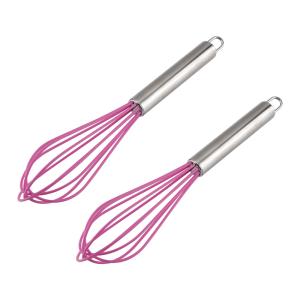 uxcell 卵泡立て器 ステンレス鋼泡立て器 ミキサー キッチン用品 ブレンド 泡立て 叩くことと撹拌用 ピンク 2個｜ソウテン2号店