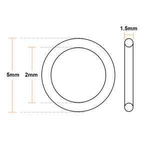 uxcell フッ素ゴムOリング 5mm外径 ...の詳細画像3